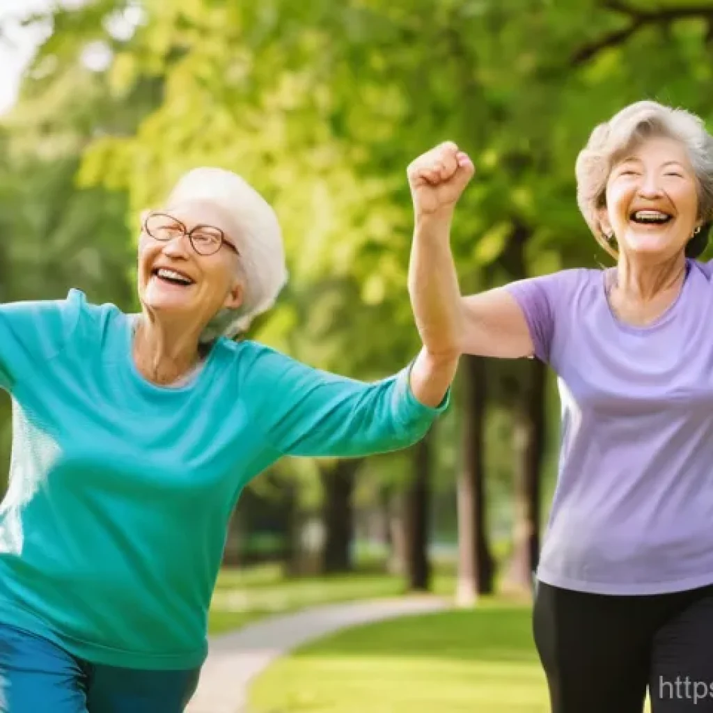 레크리에이션 지도자 정기 교육 참여 후기 - **Vibrant Senior Recreation Session:** A group of approximately 8-10 cheerful elderly people, both m...