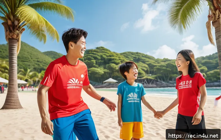 레크리에이션 지도자 해외 취업 사례 - A dynamic recreation leader facilitating a diverse group of international participants at a tropical...